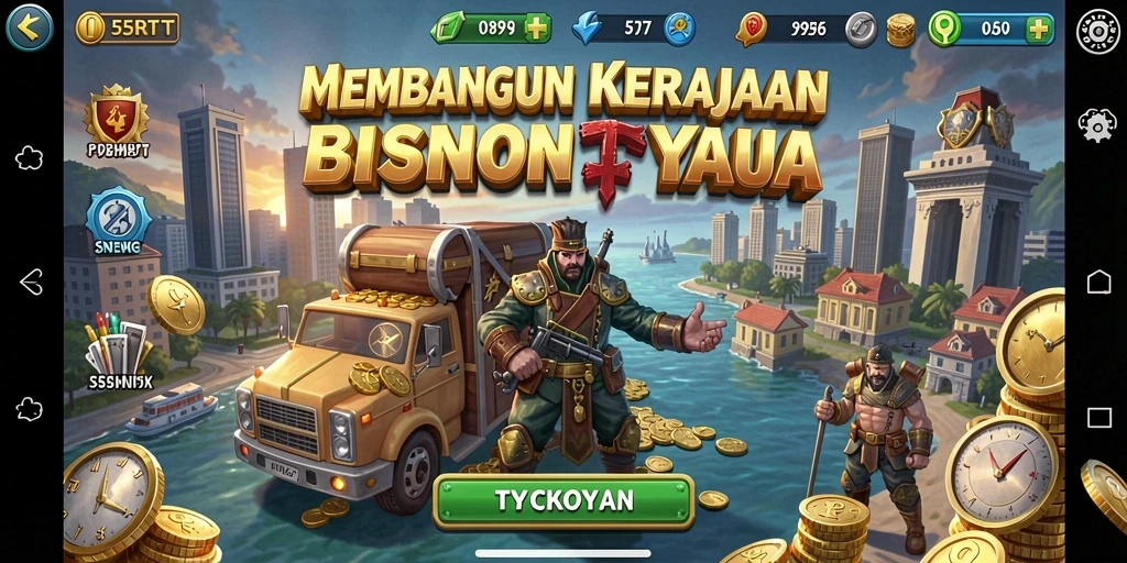 Tampilan gameplay Tycoon yang menarik dan mendebarkan.
