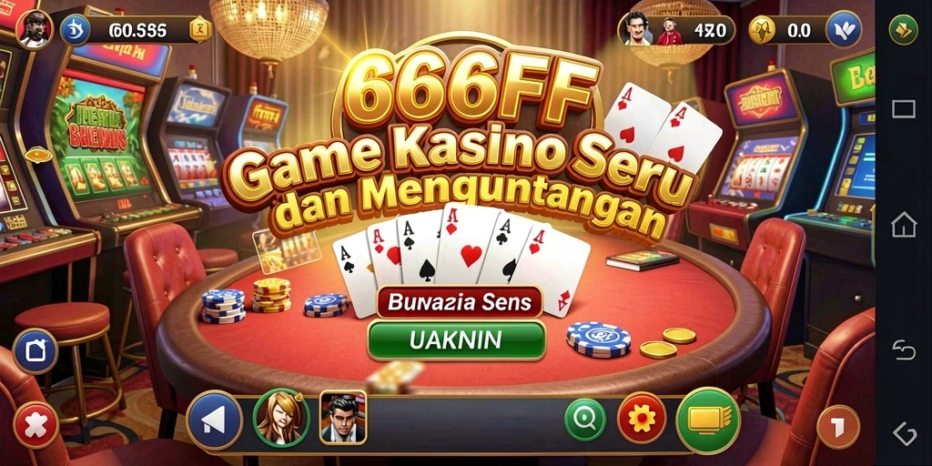 Screenshot utama 666FF menampilkan gameplay Kasino yang seru dan menarik.