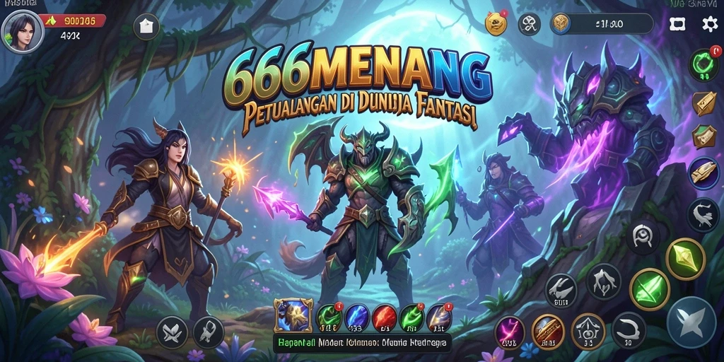 Screenshot utama menampilkan aksi seru dalam petualangan 666MENANG.