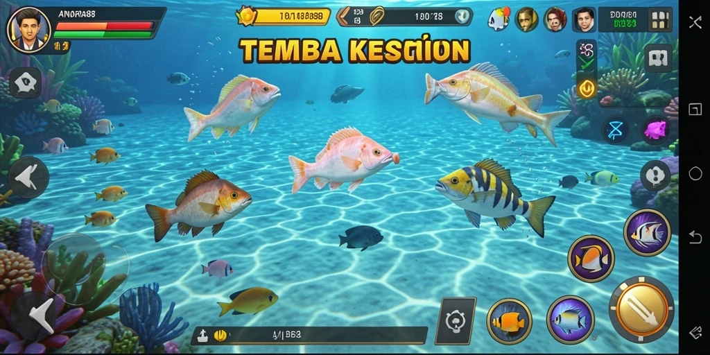 Tampilan screenshot menunjukkan aksi seru menembak ikan di ANDARA88.
