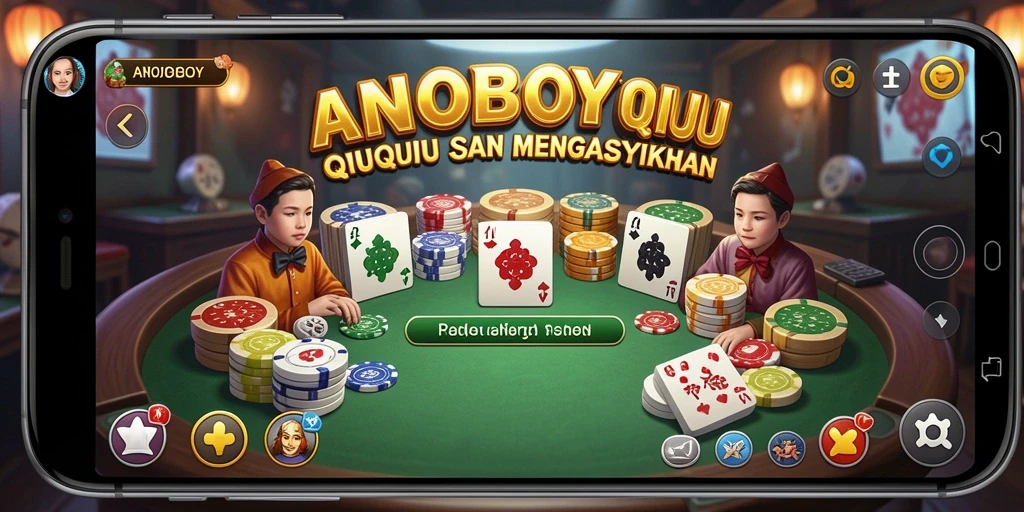 Tampilan gameplay QiuQiu yang intens dan menyenangkan.