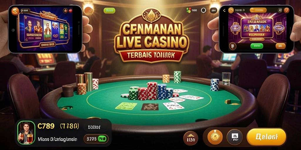 Tampilan gameplay Live Casino yang menarik dari C789 dengan dealer langsung.