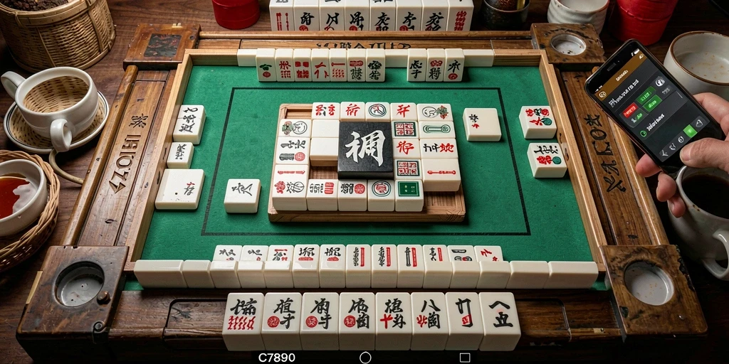 Tampilan gameplay seru dalam game Mahjong C7890.