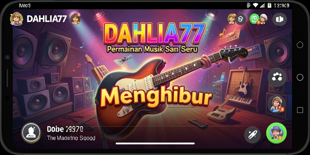 Tampilan gameplay seru di DAHLIA77 dengan musik yang energik.