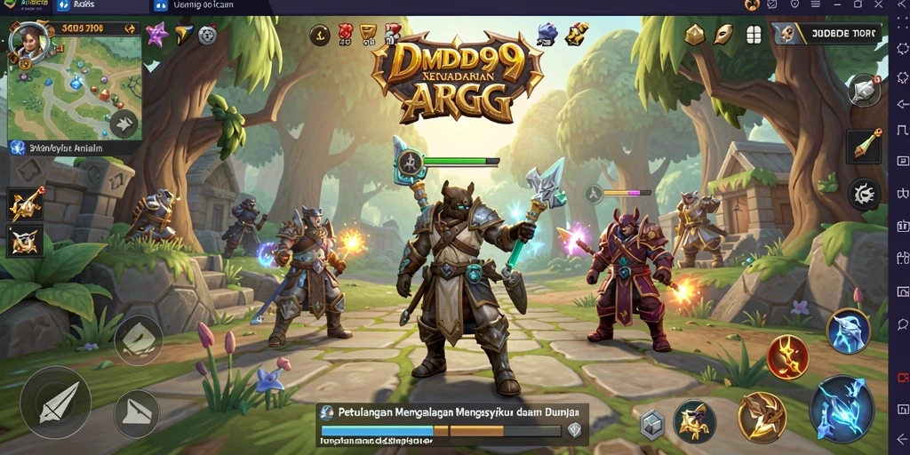 Tampilan gameplay mendebarkan dalam dunia ARPG DMD999.