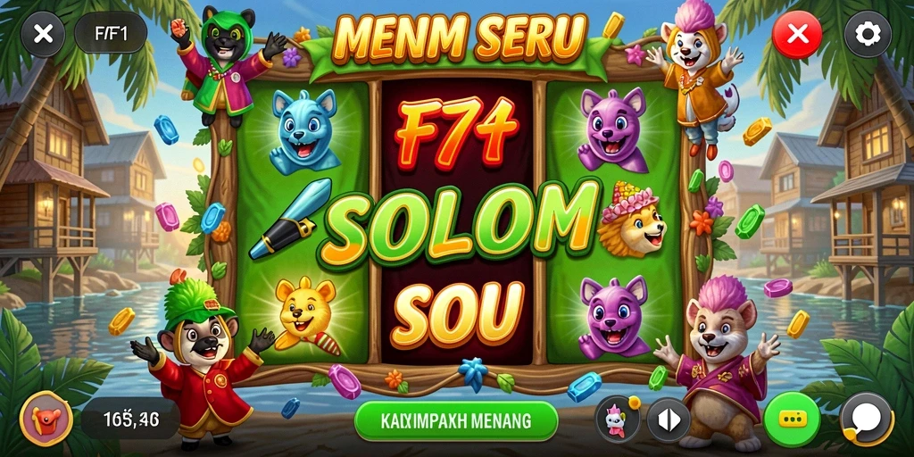 Screenshot gameplay F7F7 menampilkan momen seru saat menang.