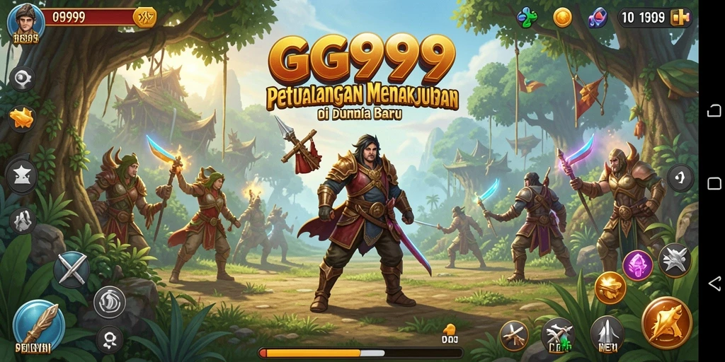 Screenshot menampilkan aksi petualangan seru dalam GG999.