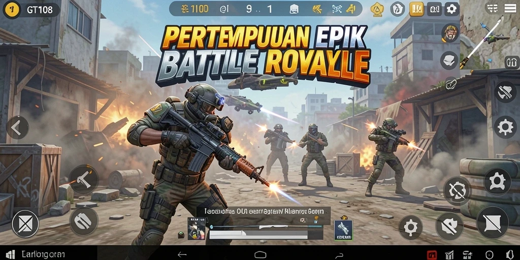 Gameplay seru dalam pertempuran Battle Royale di GT108.