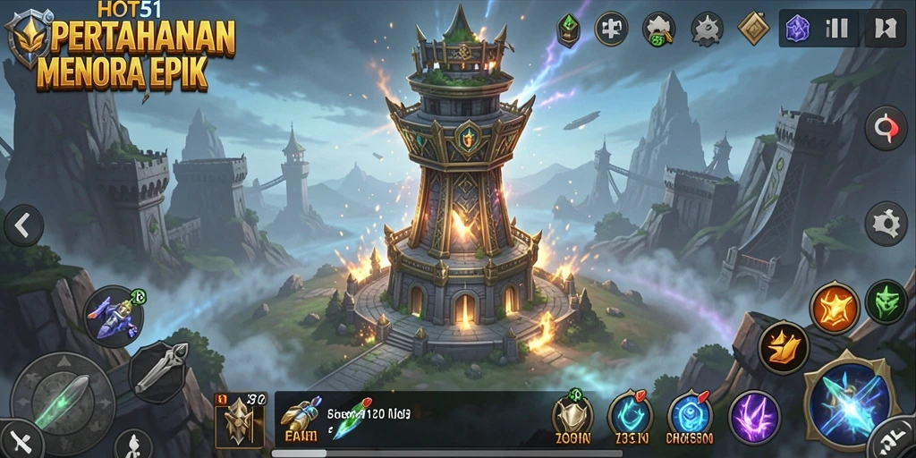 Gameplay seru dari HOT51 dengan strategi Tower Defense yang mendebarkan.