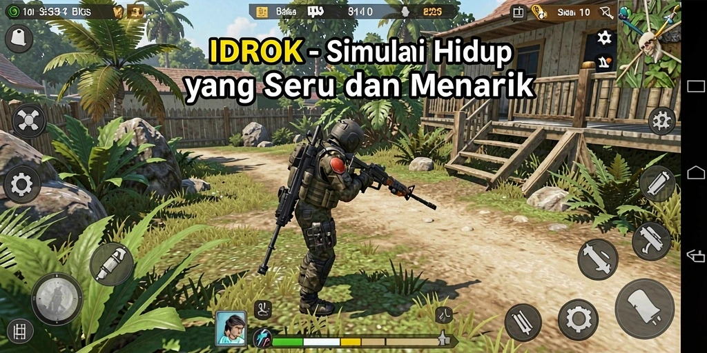 Tampilan gameplay menarik dari IDROK dengan interaksi yang dinamis.