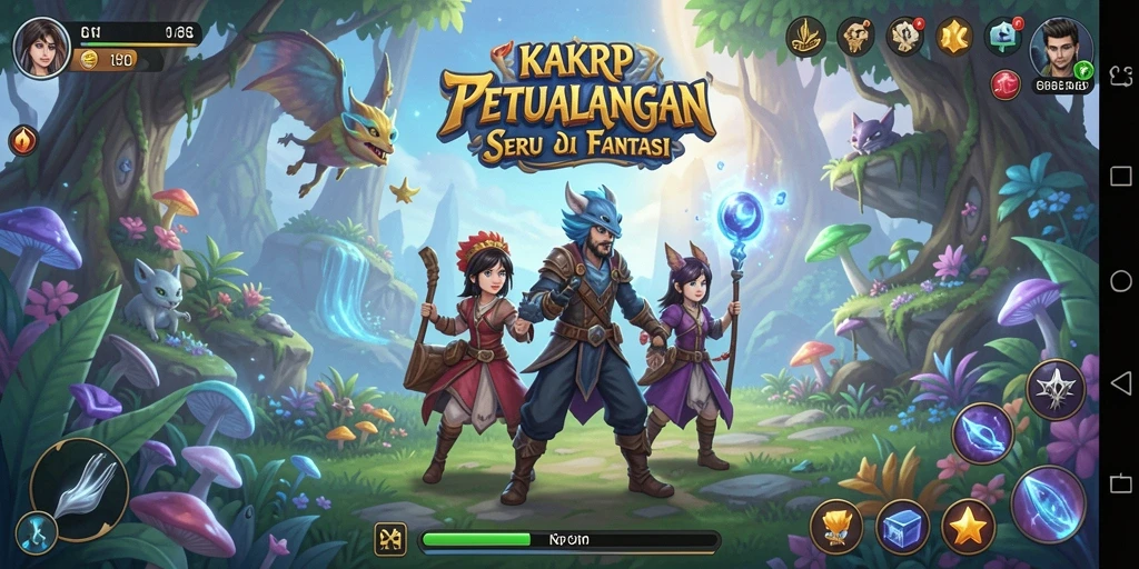 Tampilan gameplay KAKRP yang penuh aksi dalam petualangan.