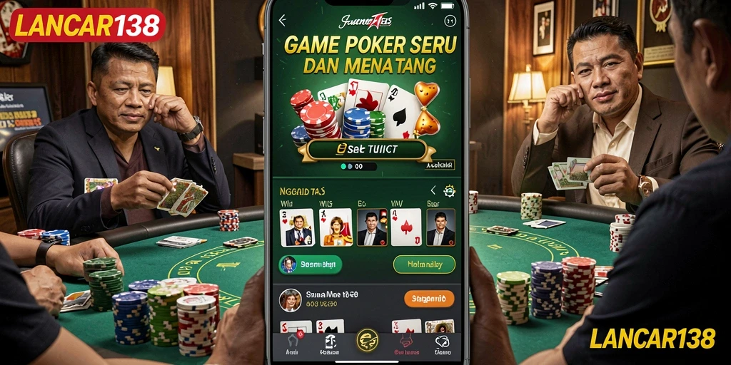 Tampilan gameplay seru dari LANCAR138 di Poker.