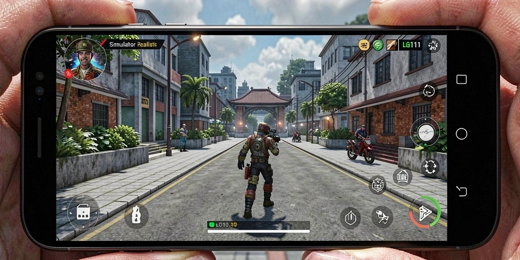 Screenshot gameplay LG111 menunjukkan simulasi kehidupan yang menarik.