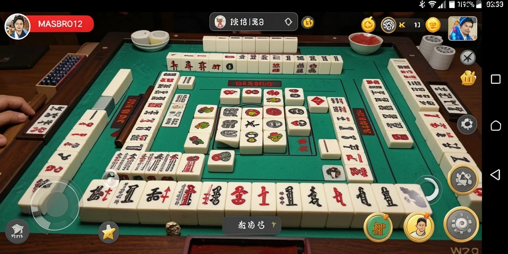 Tampilan gameplay seru dari game Mahjong MASBRO12.