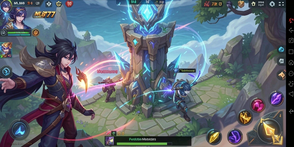 Gameplay seru Tower Defense dalam MLBB777 dengan menara yang kuat.