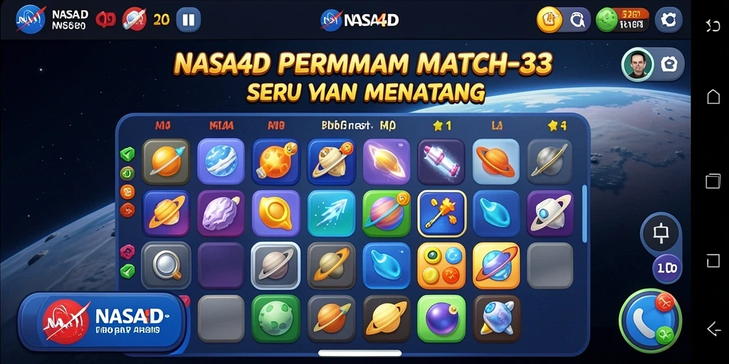 Gameplay NASA4D yang seru dan penuh warna dalam dunia luar angkasa.