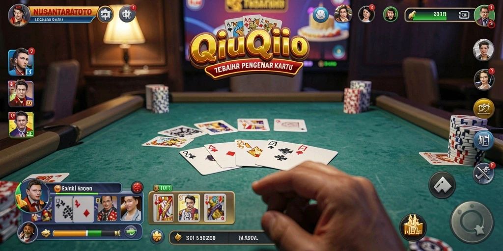 Screenshot gameplay NUSANTARATOTO yang menunjukkan momen seru QiuQiu.