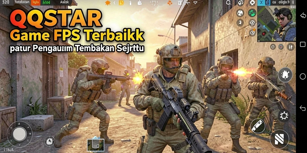 Screenshot gameplay QQSTAR menampilkan aksi tembakan yang intens.