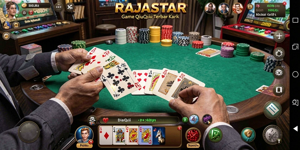 Tampilan gameplay QiuQiu yang menakjubkan di RAJASTAR.
