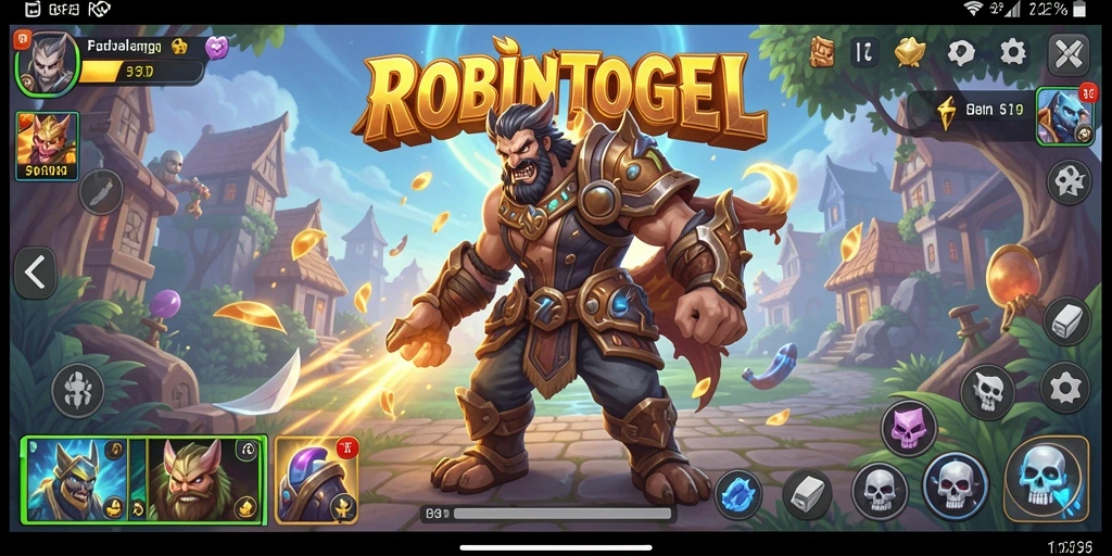 Gameplay seru dalam ROBINTOGEL dengan elemen RPG yang mendalam.