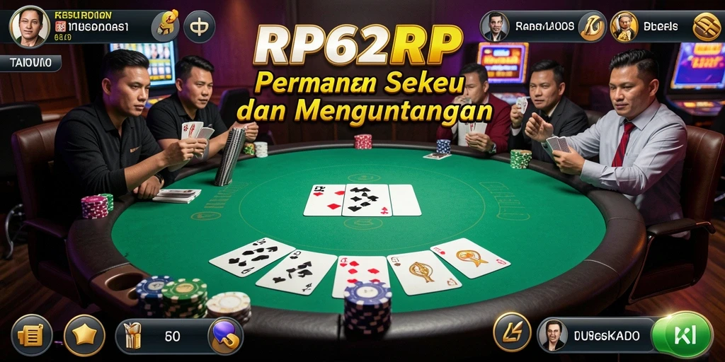 Tampilan gameplay Poker yang menarik dan seru di RP62RP.