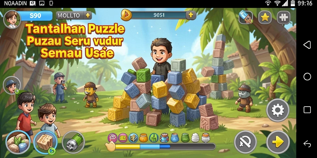 Gameplay S80 yang menampilkan tantangan puzzle menarik dan grafik cerah.