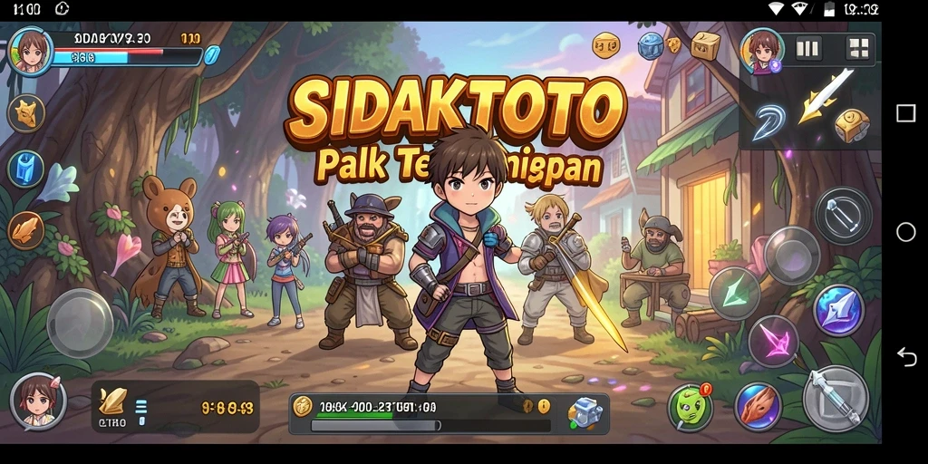 Tampilan gameplay menakjubkan dari SIDAKTOTO dengan aksi karakter anime.