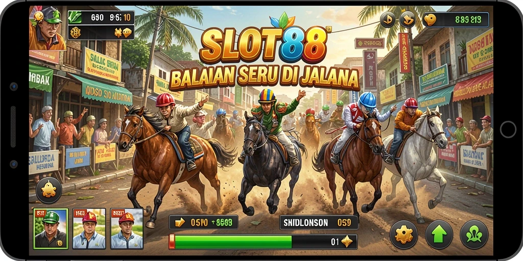 Tampilan balapan seru di SLOT88 dengan grafik yang memukau.